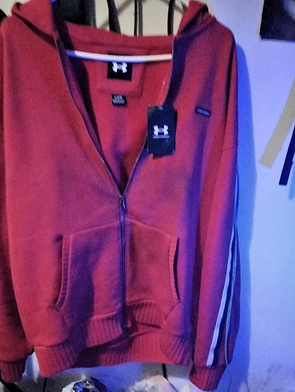 Under Armour Color Block Performance Jacket Red Large NWT